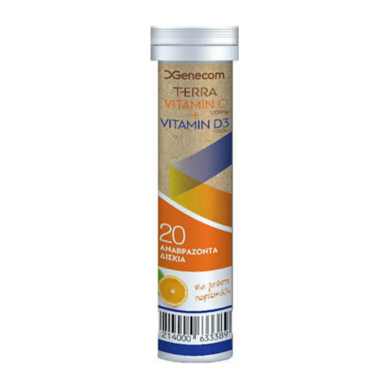La vita pharmacy georgia constantinou limassol cyprus productGenecom Terra Vitamin C + Vitamin D3, Orange
