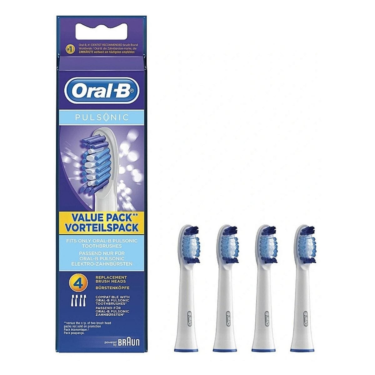 La vita pharmacy georgia constantinou limassol Cyprus product Oral-B Pulsonic Replacement Brush Heads, 4 pcs