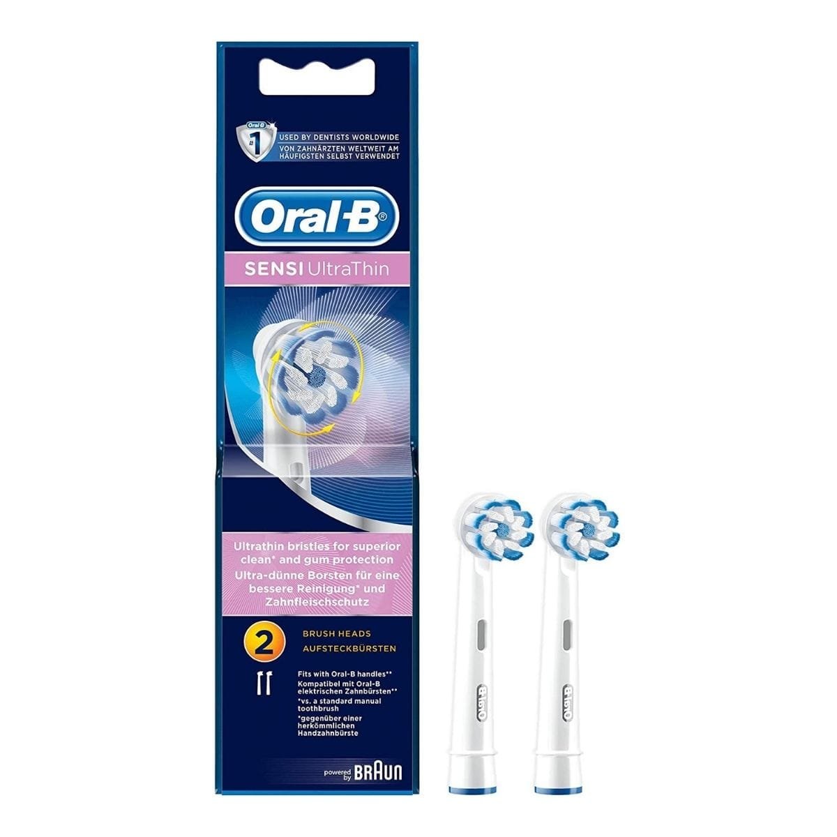 La vita pharmacy georgia constantinou limassol Cyprus product Oral-B Sensi UltraThin Replacement Brush Heads, 2 pcs