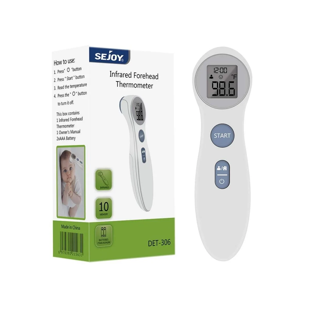 La vita pharmacy georgia constantinou limassol Cyprus product Sejoy Infrared Forehead Thermometer DET-306