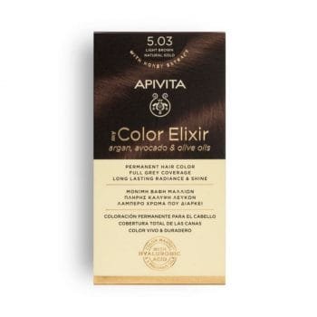 La vita pharmacy georgia constantinou limassol Cyprus product Apivita My Color Elixir 5.03 Light Brown Natural Gold Permanent Hair Color 50ml