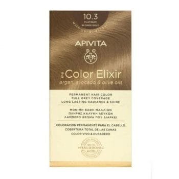La vita pharmacy georgia constantinou limassol Cyprus product Apivita My Color Elixir 10.3 Platinum Blonde Gold Permanent Hair Color 50ml