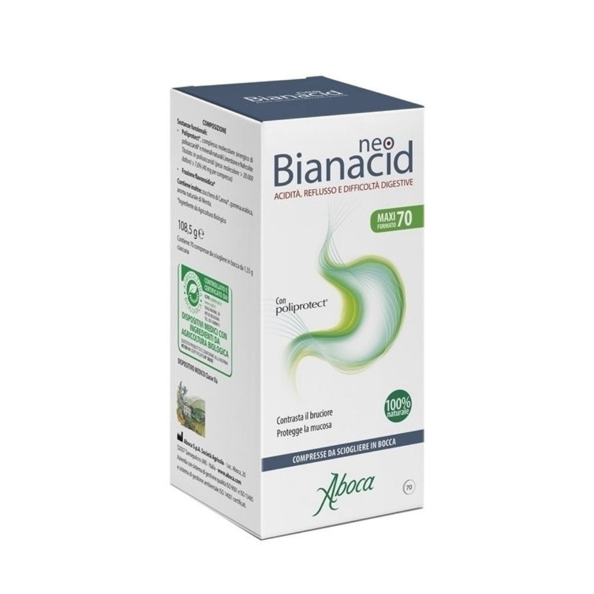 La vita pharmacy georgia constantinou limassol Cyprus product Aboca Neo Bianacid, 14 Tablets