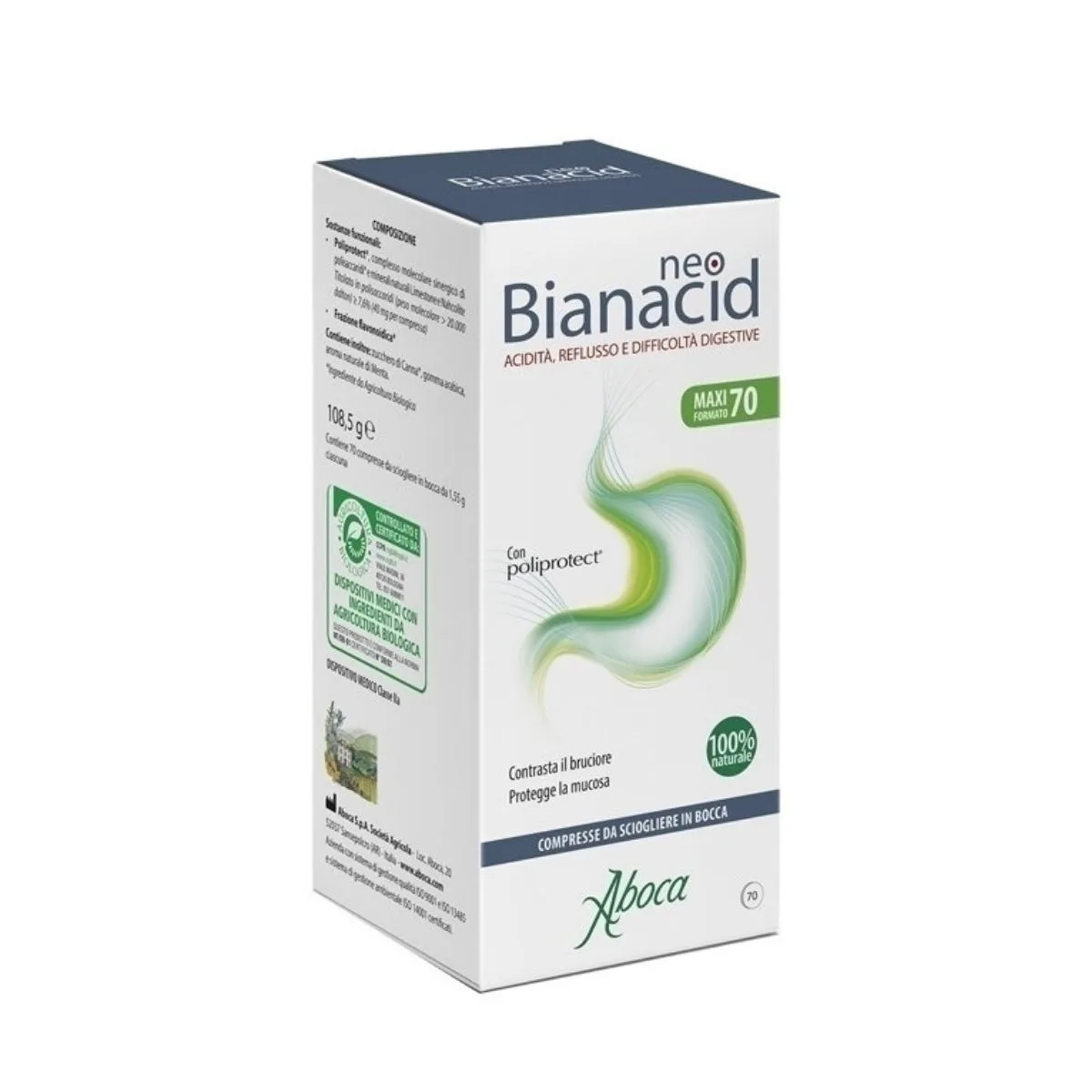 La vita pharmacy georgia constantinou limassol Cyprus product Aboca Neo Bianacid, 14 Tablets