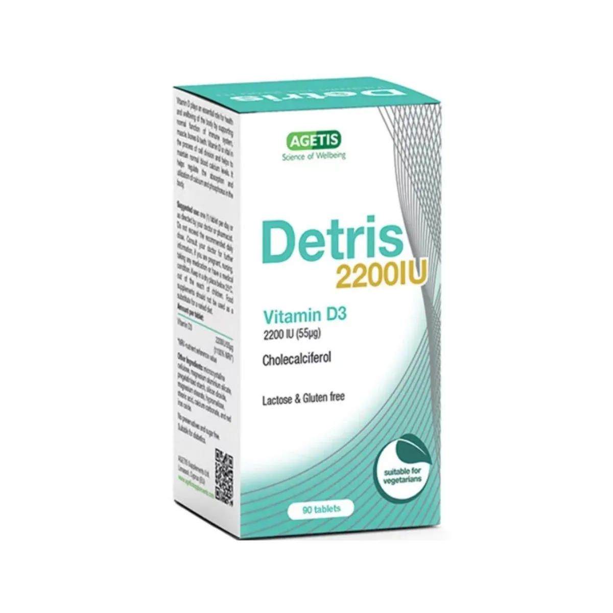 La vita pharmacy georgia constantinou limassol Cyprus product Agetis Detris Vitamin D3 2200IU, 90tablets