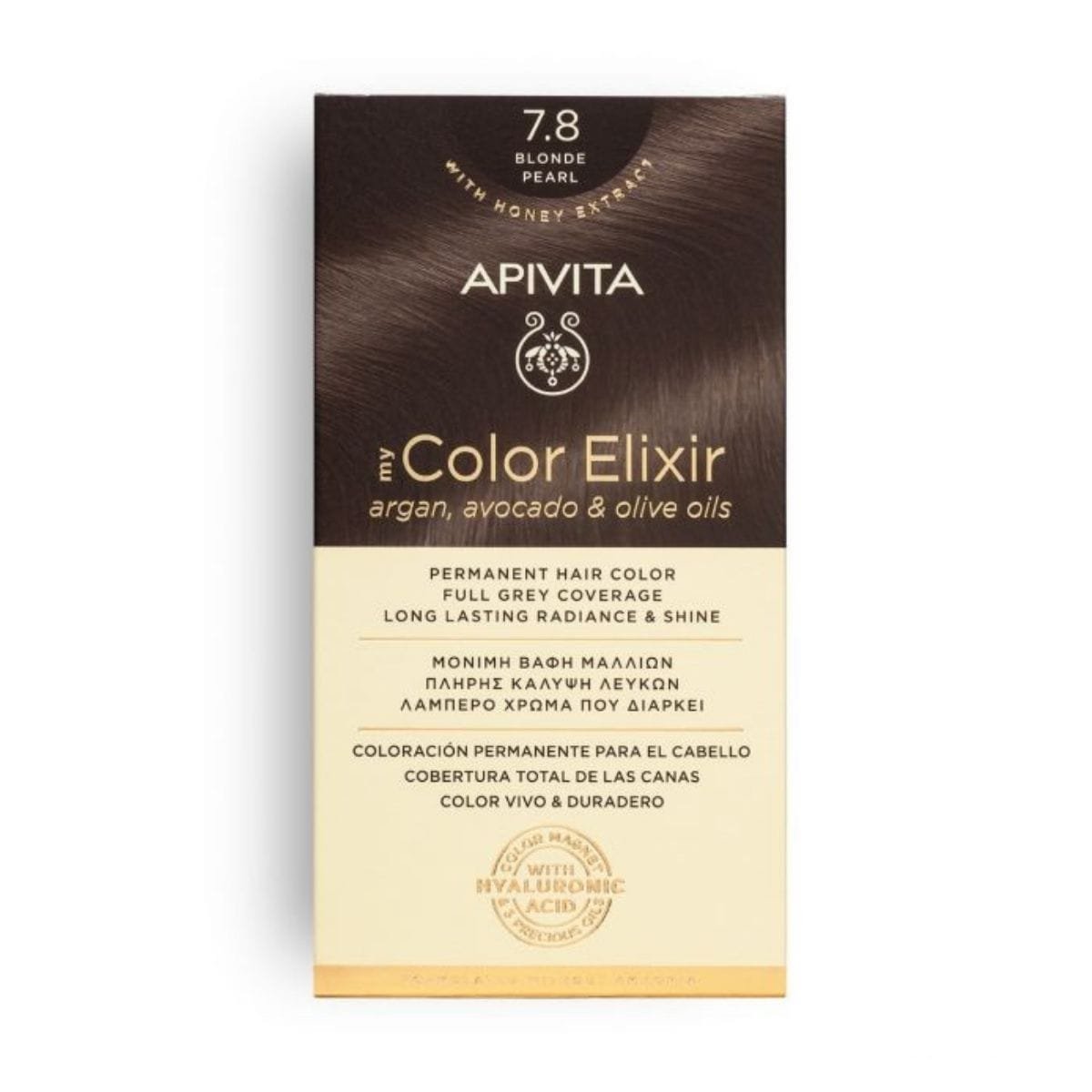 La vita pharmacy georgia constantinou limassol Cyprus product Apivita My Color Elixir 7.8 Blonde Pearl Permanent Hair Color 50ml