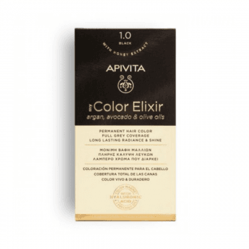 La vita pharmacy georgia constantinou limassol Cyprus product Apivita My Color Elixir 1.0 Black Permanent Hair Color 50ml