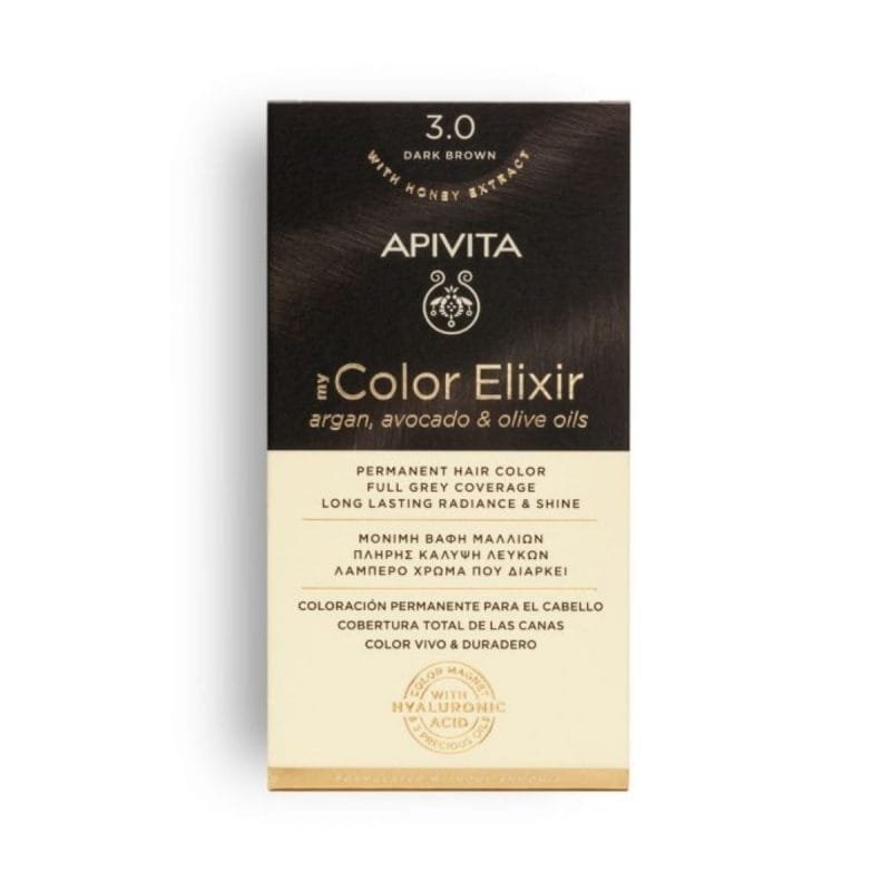 La vita pharmacy georgia constantinou limassol Cyprus product Apivita My Color Elixir 3.0 Dark Brown Permanent Hair Color 50ml