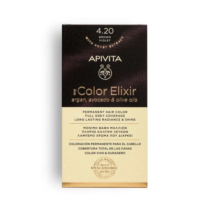 La vita pharmacy georgia constantinou limassol Cyprus product Apivita My Color Elixir 4.20 Brown Violet Permanent Hair Color 50ml