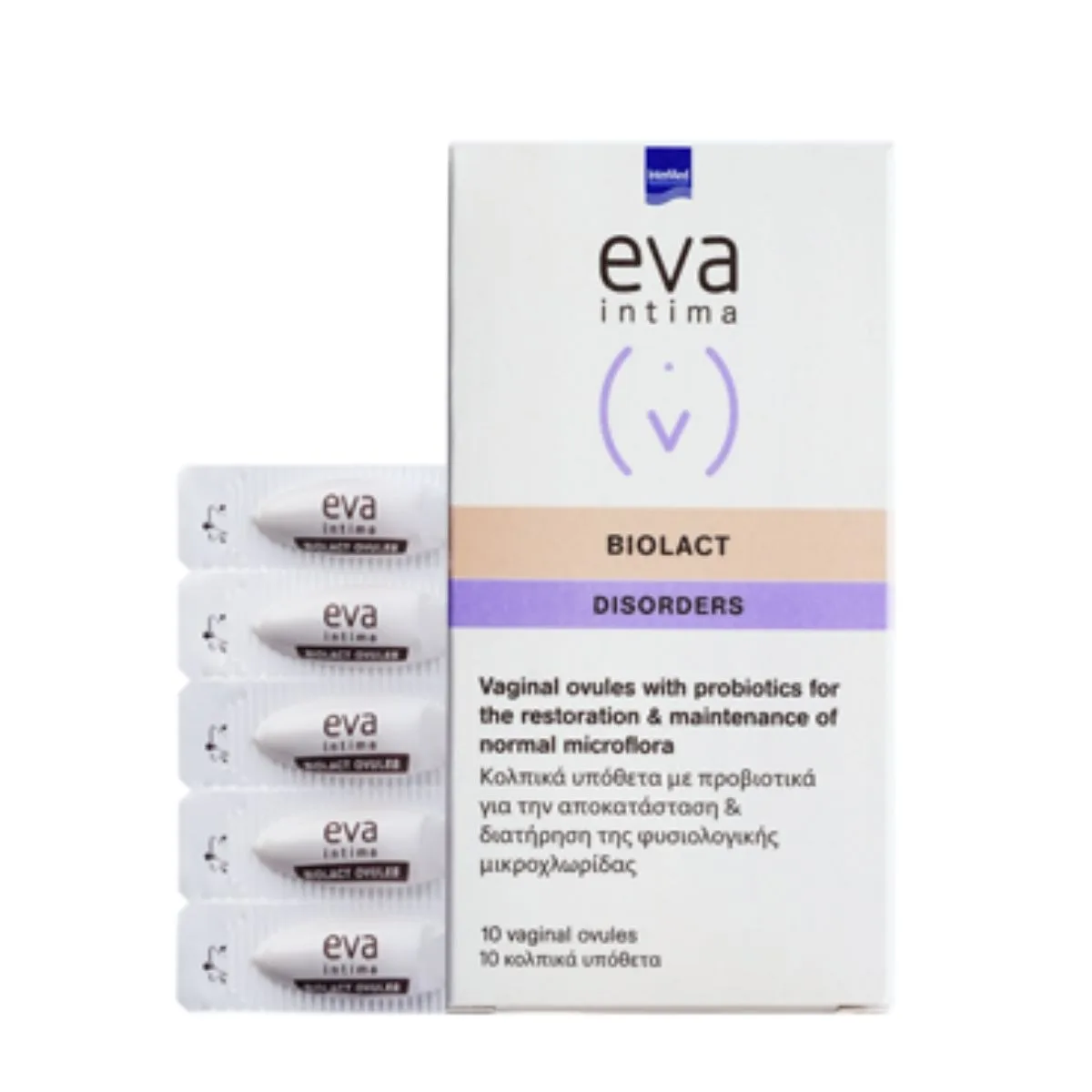 La vita pharmacy georgia constantinou limassol Cyprus product Eva Intima Biolact Ovules 10 vaginal ovules