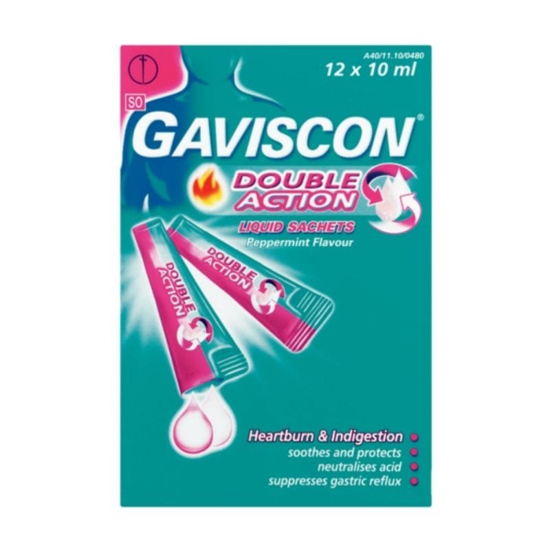 La vita pharmacy georgia constantinou limassol Cyprus product Gaviscon Double Action, 12 Liquid Sachets