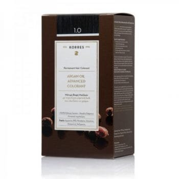 La vita pharmacy georgia constantinou limassol Cyprus product Korres 1.0 Black Permanent Hair Colorant Argan Oil Advanced Colorant 75ml