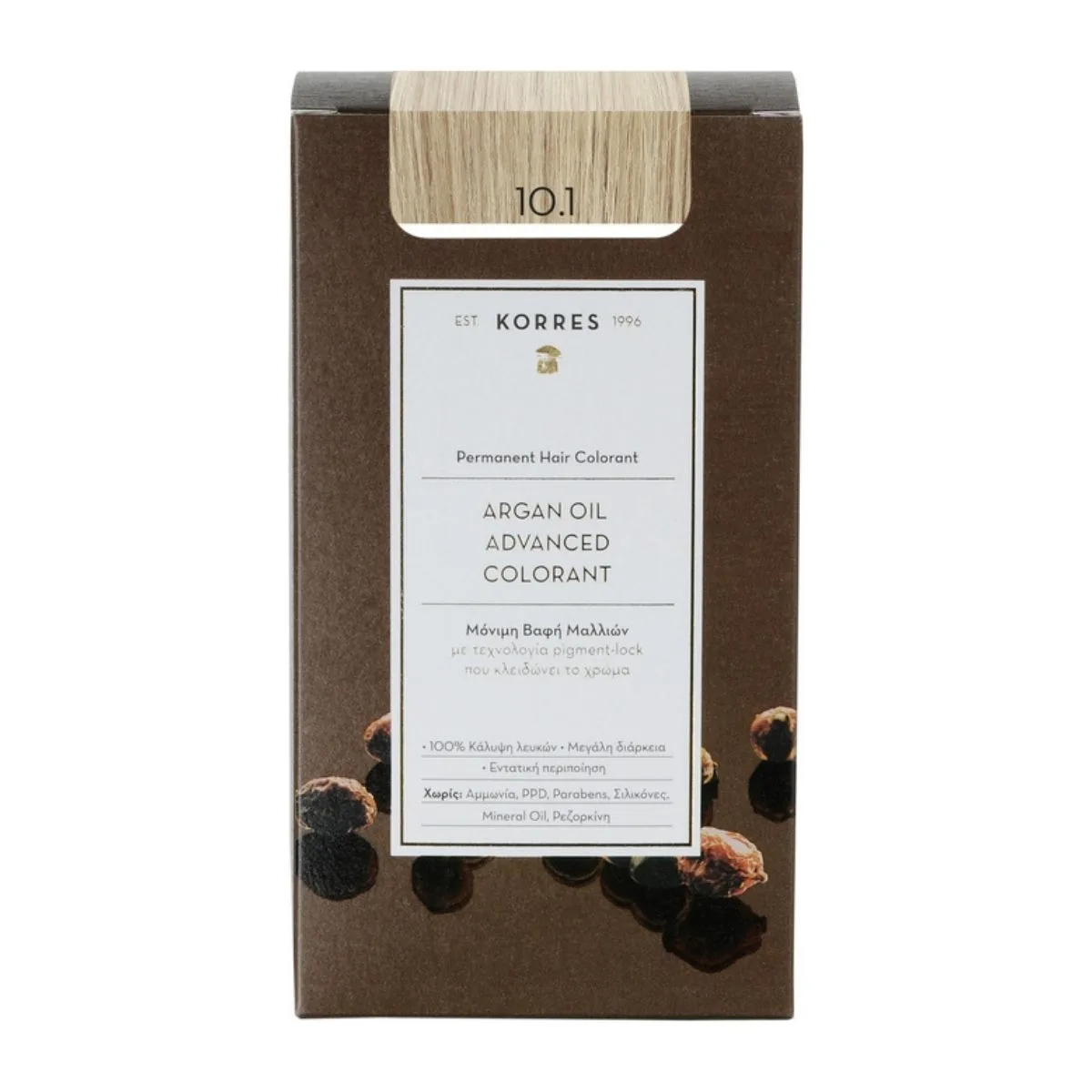 La vita pharmacy georgia constantinou limassol Cyprus product Korres 10.1 Platinum Ash Blonde Permanent Hair Colorant Argan Oil Advanced Colorant 75ml