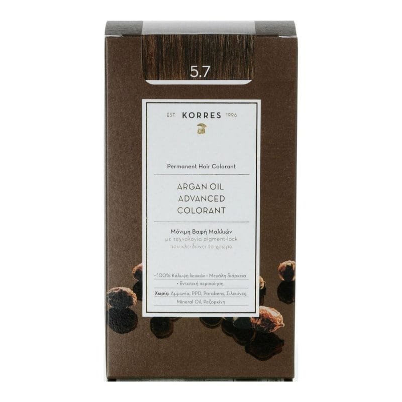 La vita pharmacy georgia constantinou limassol Cyprus product Korres 5.7 Chocolate Permanent Hair Colorant Argan Oil Advanced Colorant 75ml