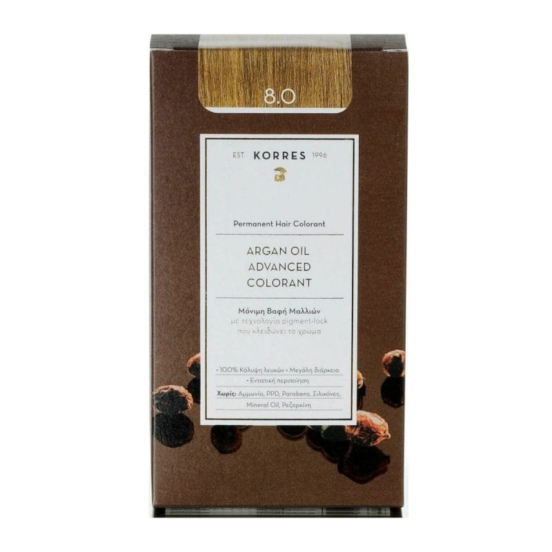 La vita pharmacy georgia constantinou limassol Cyprus product Korres 8.0 Light Blonde Permanent Hair Colorant Argan Oil Advanced Colorant 75ml