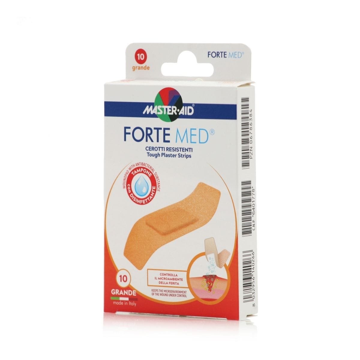 La vita pharmacy georgia constantinou limassol Cyprus product Master Aid Forte Med Tough Plaster Strips 78x26mm