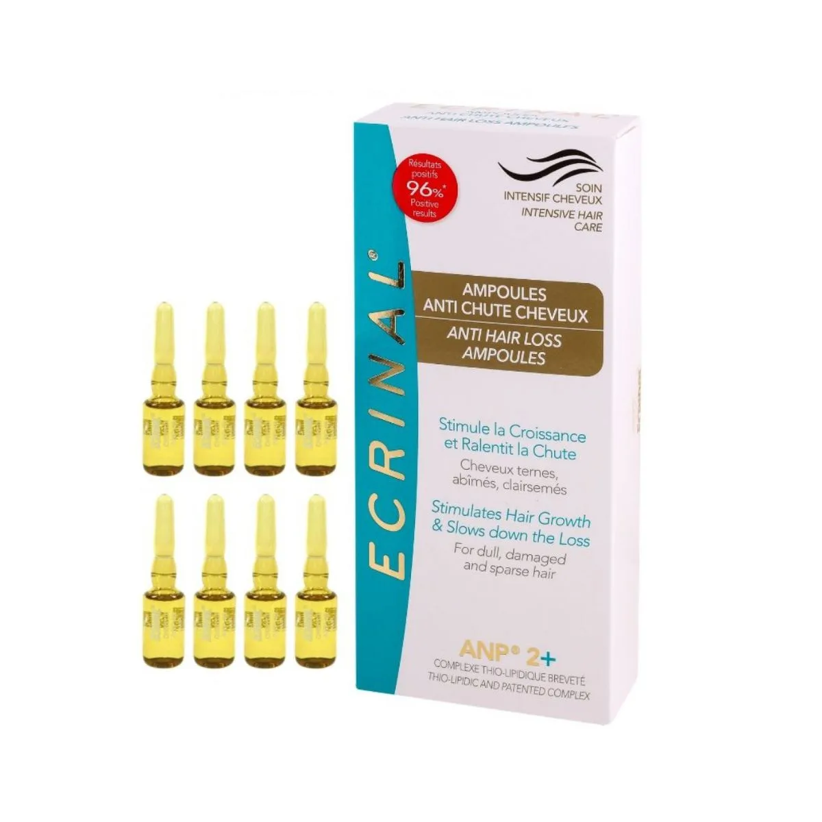 La vita pharmacy georgia constantinou limassol Cyprus product Ecrinal Anti Hair Loss Ampoules 8x5ml