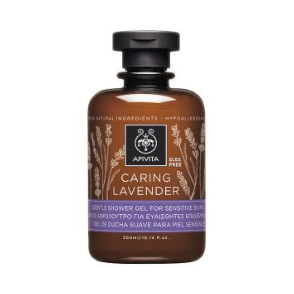 La vita pharmacy georgia constantinou limassol Cyprus product Apivita Caring Lavender gentle shower gel sensitive skin 300 ml