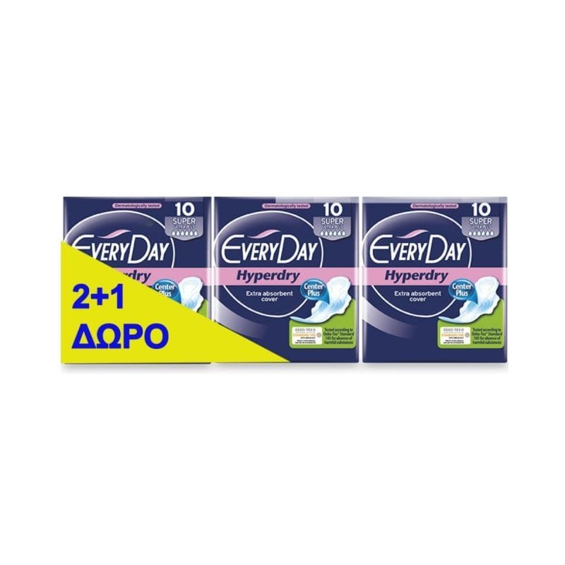 La vita pharmacy georgia constantinou limassol Cyprus product Every Day Hyperdry Center Plus Super 3x10 (2+1)