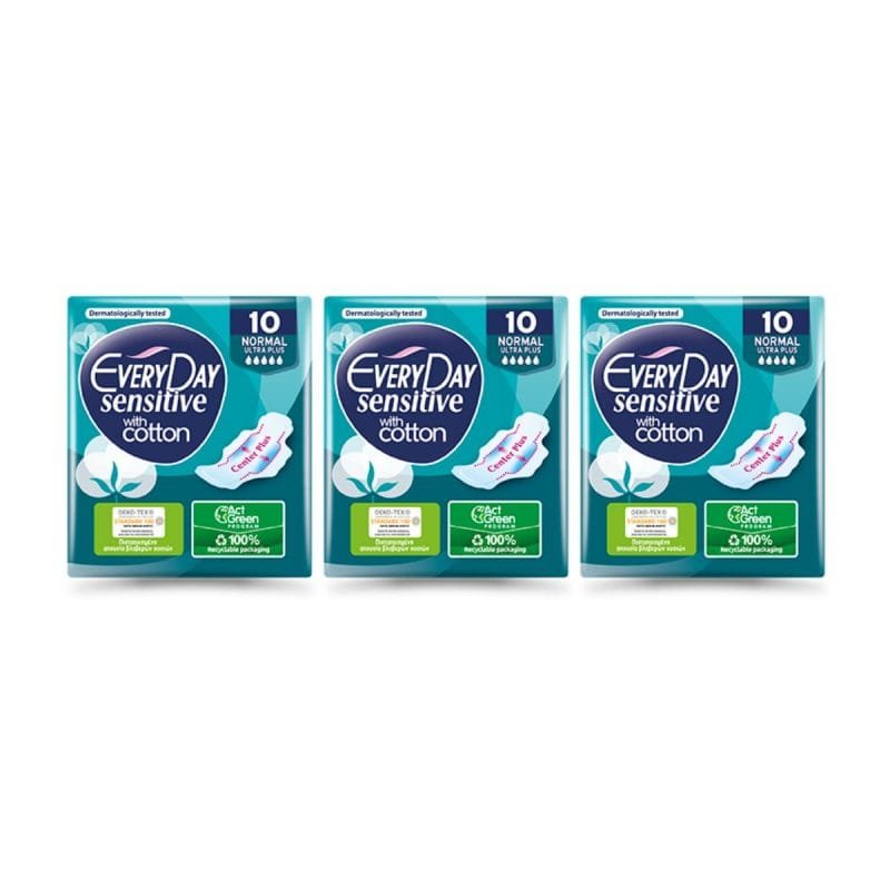 La vita pharmacy georgia constantinou limassol Cyprus product Every Day Sensitive With Cotton Center Plus Normal 3x10 (2+1)
