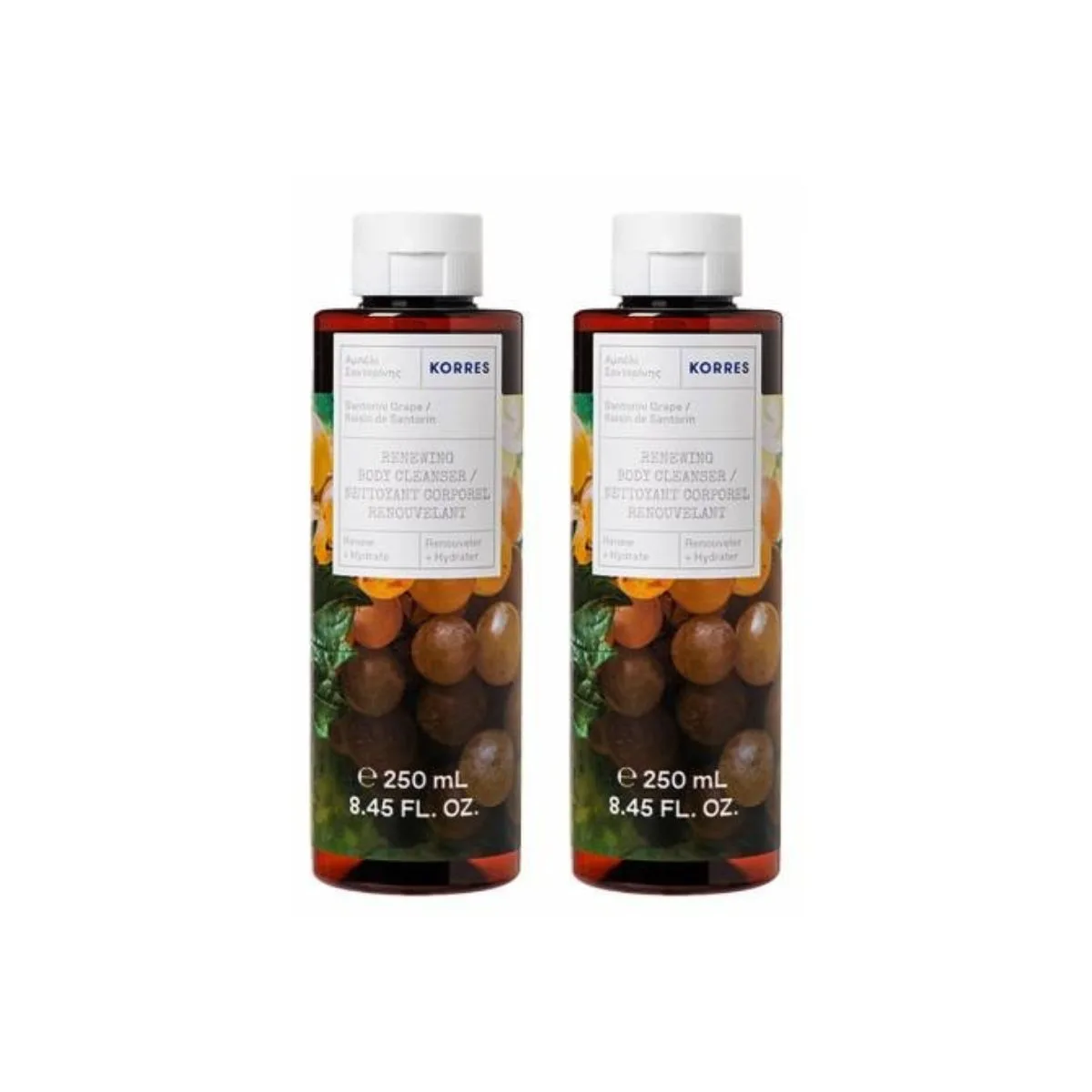 La vita pharmacy georgia constantinou limassol Cyprus product Korres Santorini Grape Renewing Body Cleanser 2x250ml