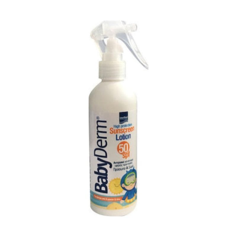 La vita pharmacy georgia constantinou limassol Cyprus product Intermed Sunscreen Lotion Spray Babyderm SPF50 200ml