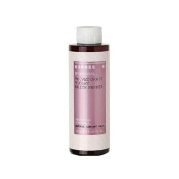La vita pharmacy georgia constantinou limassol Cyprus product Korres Velvet Orris, Violet & White Pepper Showergel 250ml