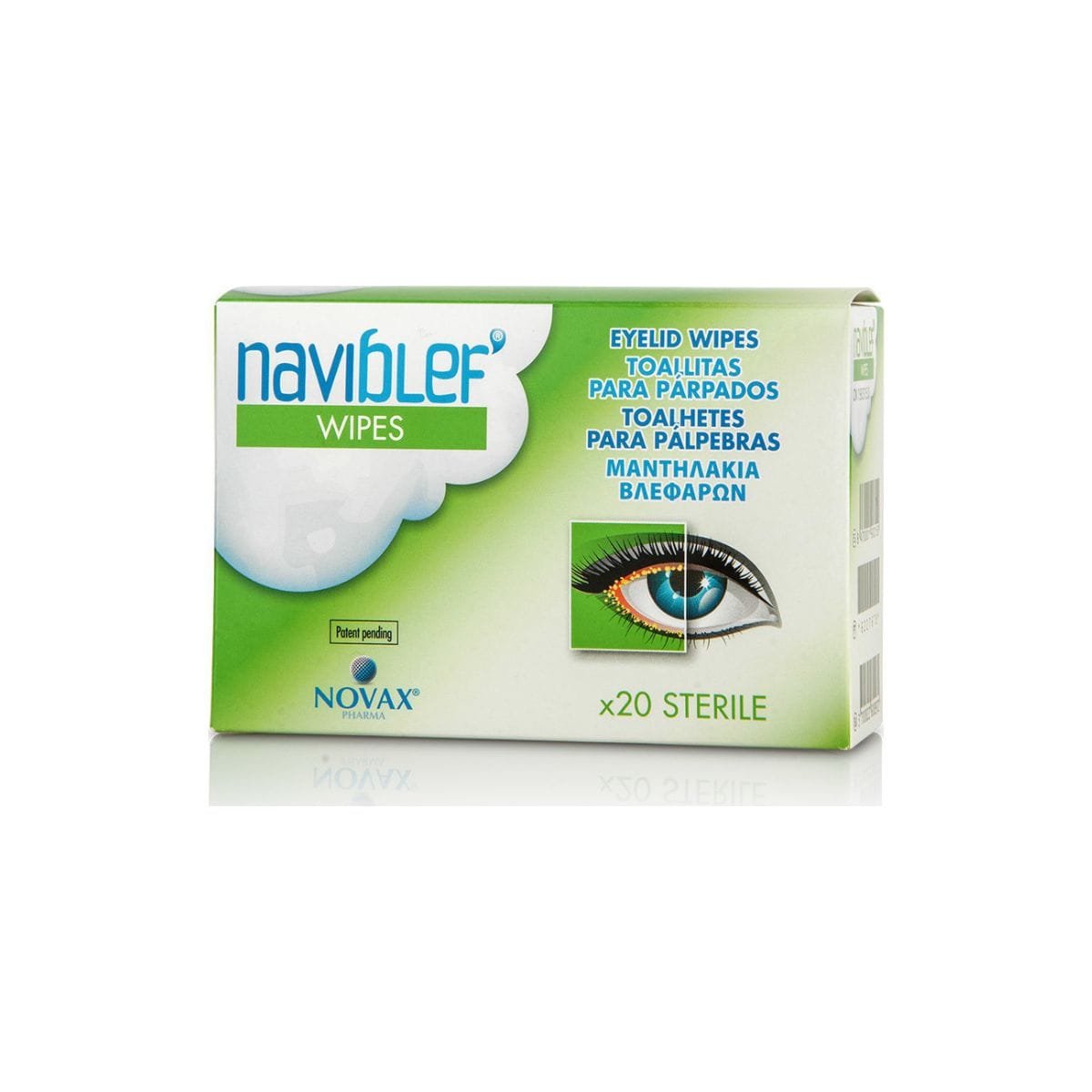 La vita pharmacy georgia constantinou limassol Cyprus product Novax Pharma Naviblef Eyelid Sterile Wipes 20 Wipes