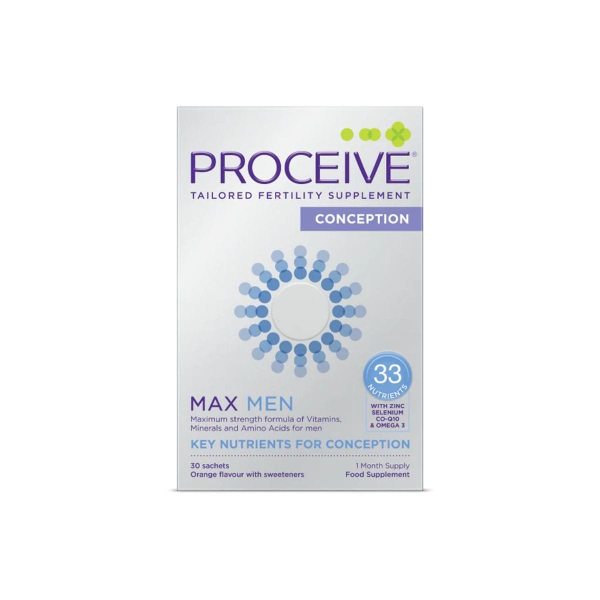 La vita pharmacy georgia constantinou limassol Cyprus product Proceive Conception Max Men 30 Sachets