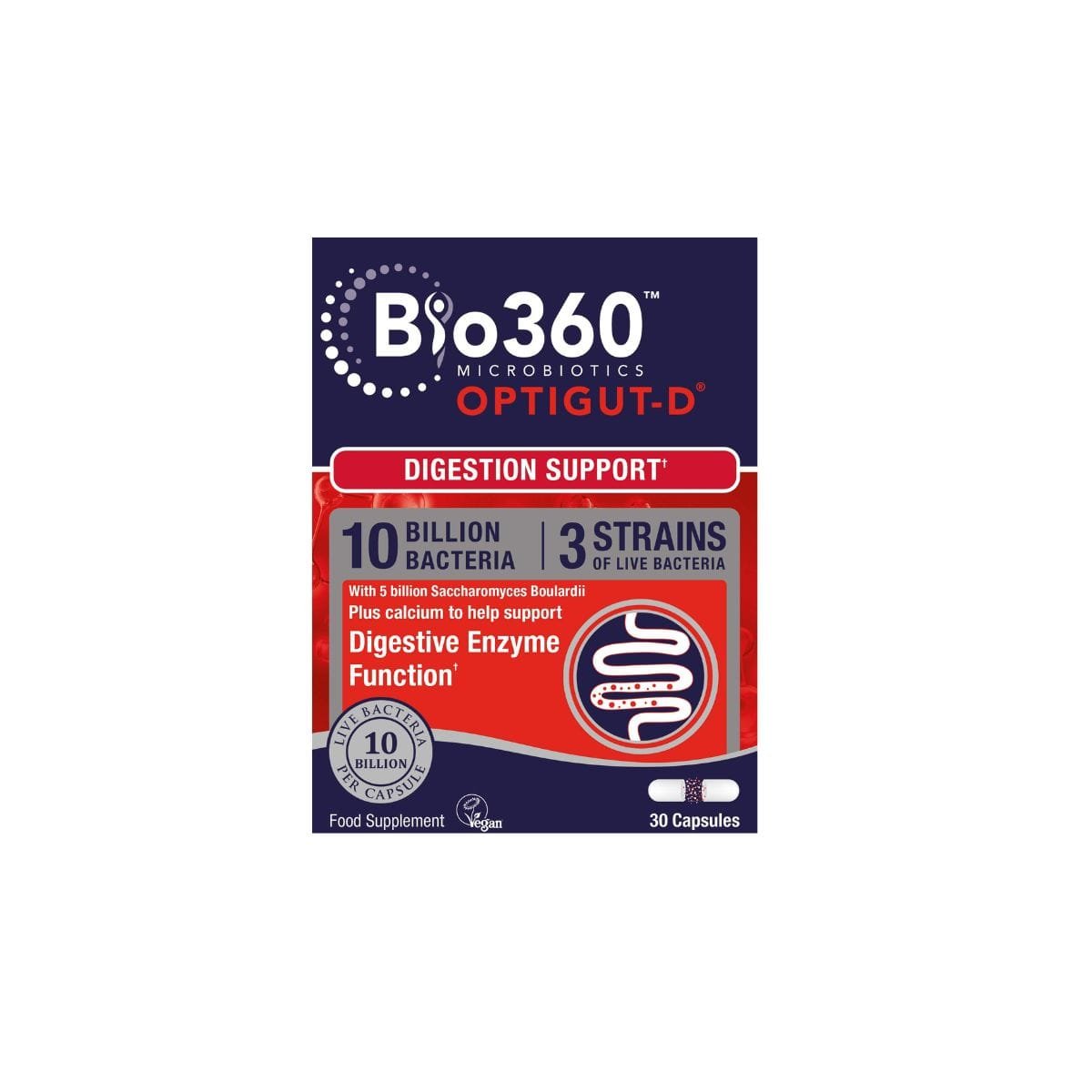 La vita pharmacy georgia constantinou limassol Cyprus product Natures Aid Bio360 Microbiotics Optigut-D 30 Capsules