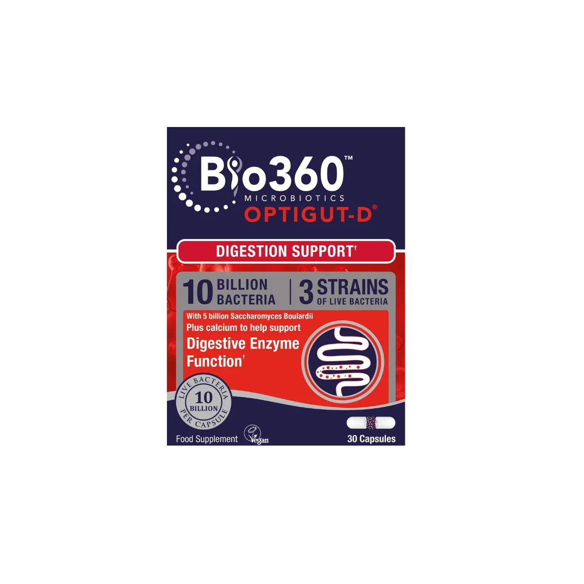 La vita pharmacy georgia constantinou limassol Cyprus product Natures Aid Bio360 Microbiotics Optigut-D 30 Capsules