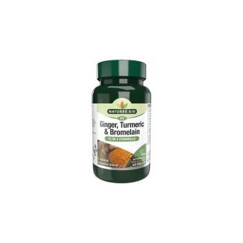 La vita pharmacy georgia constantinou limassol Cyprus product Natures Aid Ginger Turmeric & Bromelain 60 Tablets