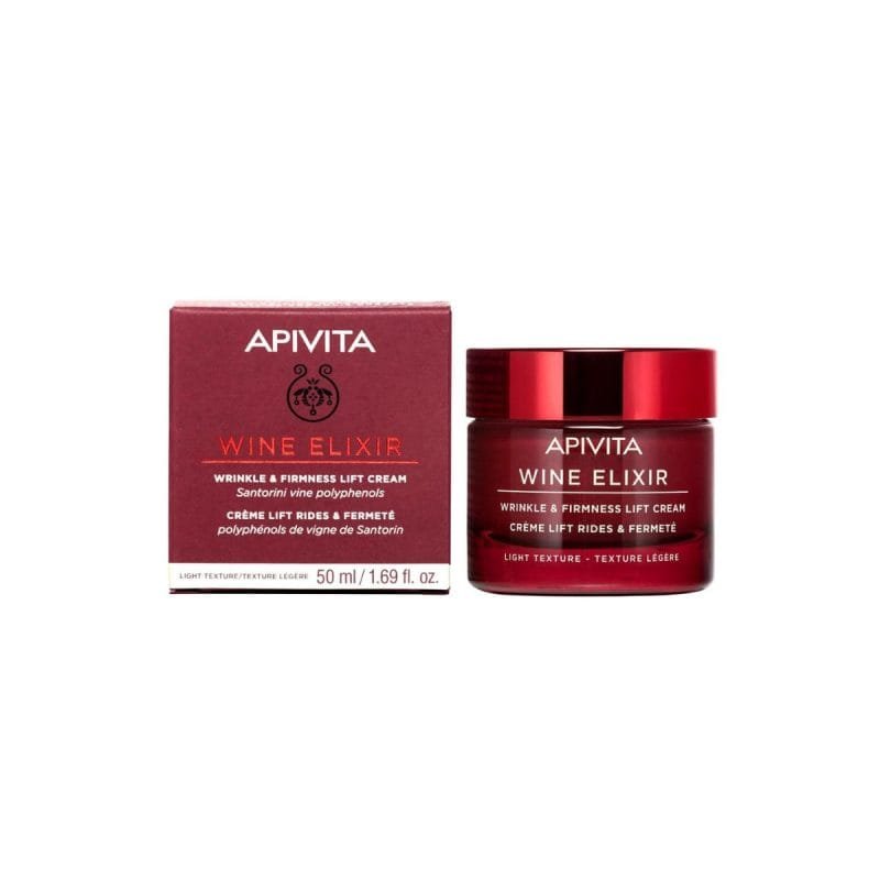 La vita pharmacy georgia constantinou limassol Cyprus product Apivita Wine Elixir Wrinkle & Firmness Lift Cream Light Texture 50ml