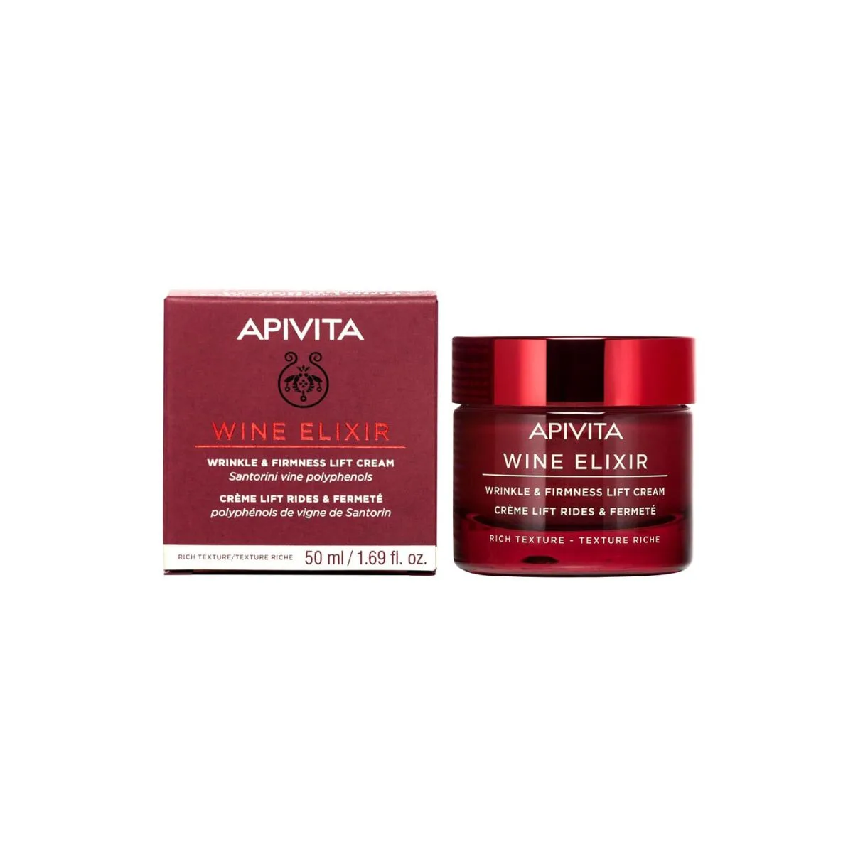 La vita pharmacy georgia constantinou limassol Cyprus product Apivita Wine Elixir Wrinkle & Firmness Lift Cream Rich Texture 50ml