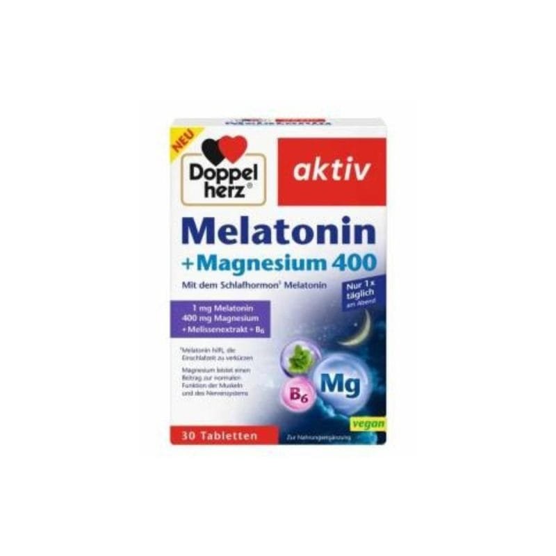 La vita pharmacy georgia constantinou limassol Cyprus product Doppel Herz Aktiv Melatonin + Magnesium 400 30 Tablets