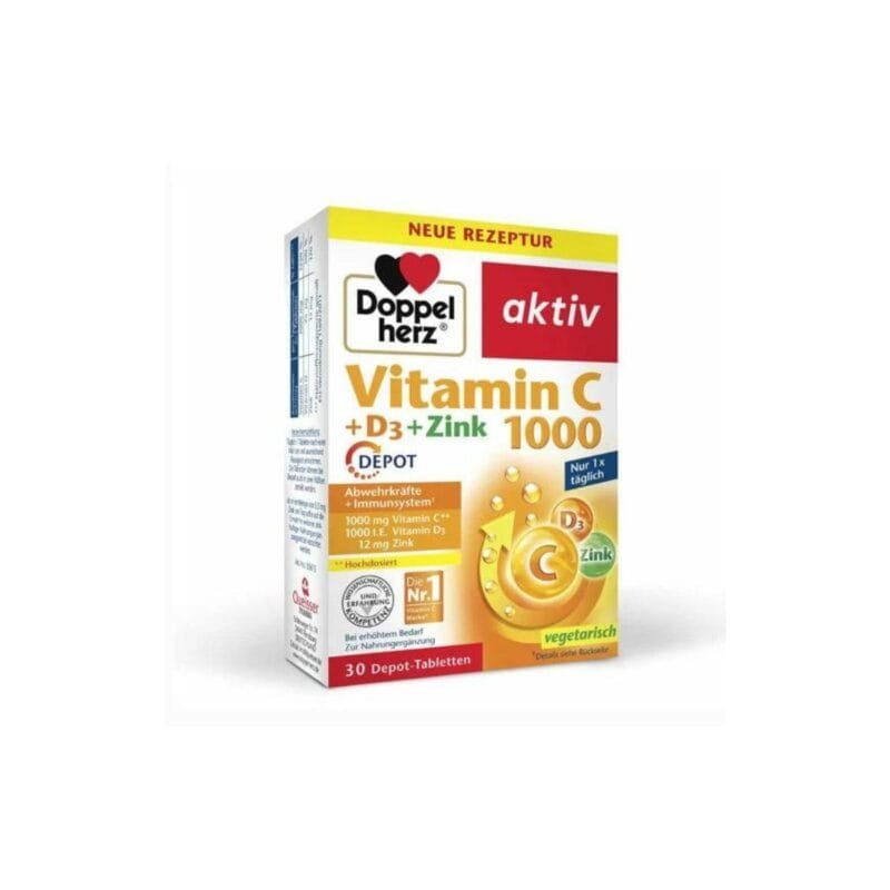 La vita pharmacy georgia constantinou limassol Cyprus product doppelherz aktiv vitamin C + D3 + Zink 1000 30 Tablets