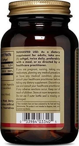 Solgar Vitamin D3 1000IU, 100 Softgels - Image 2