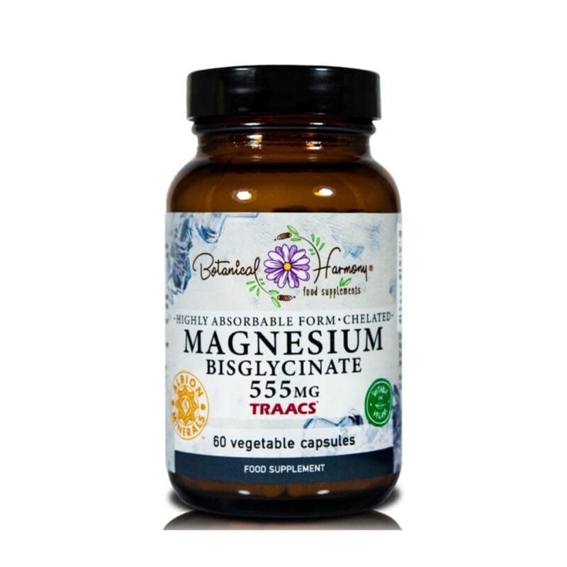 Botanical Harmony Magnesium Bisglycinate 555mg, 60 Vegetable Capsules