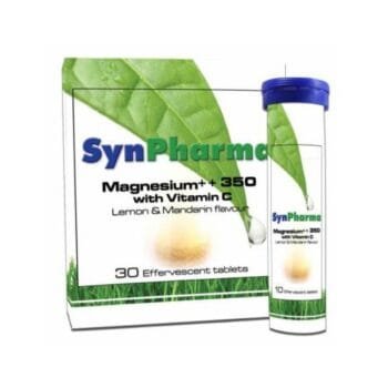 SynPharma Magnesium+ & 375 with Vitamin C, 30 Effervescent Tablets