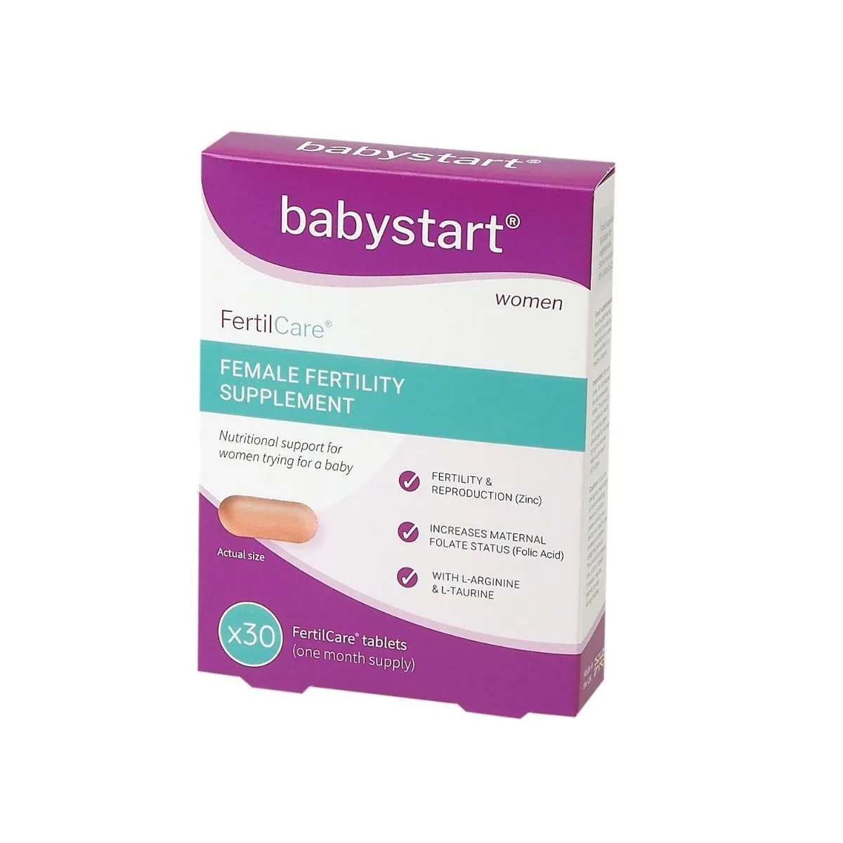 Babystart FertilCare, Female Fertility Supplement, 30 Tablets