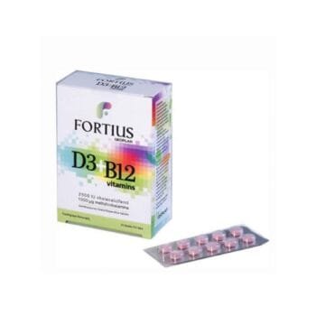 Geoplan Fortius D3 2500 IU + B12 1000 mcg Vitamins, 30 Tablets