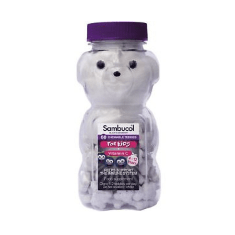 Sambucol Black Elderberry For Kids With Vitamin C, 60 Chewable Teddies