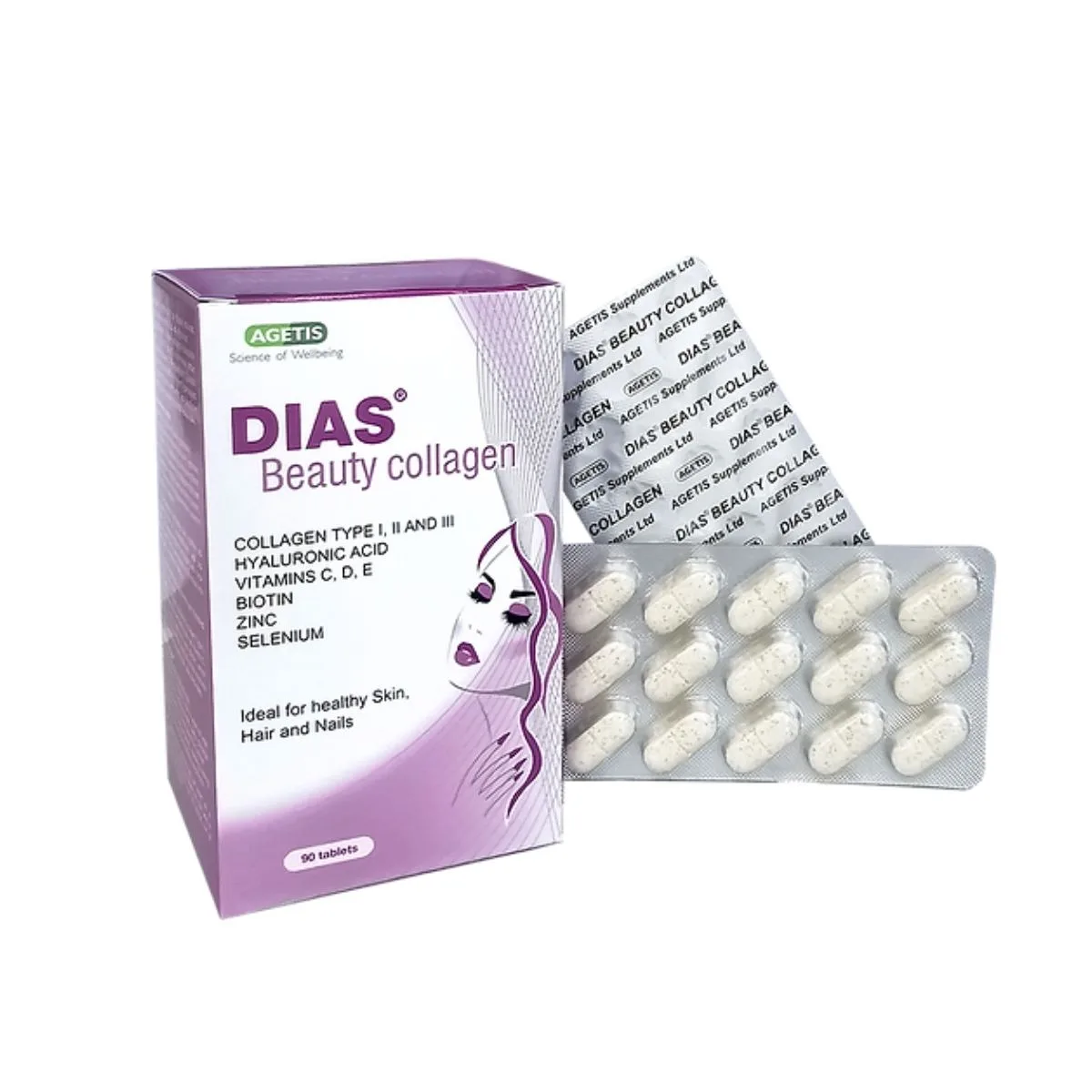 Agetis Dias Beauty Collagen, 90 Tablets