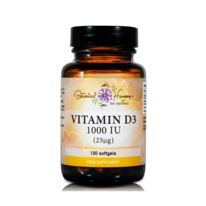 Botanical Harmony Vitamin D3 1000IU, 100 Softgels