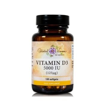 Botanical Harmony Vitamin D3 5000IU, 100 Softgels