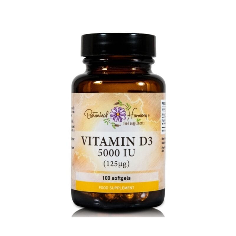 Botanical Harmony Vitamin D3 5000IU, 100 Softgels