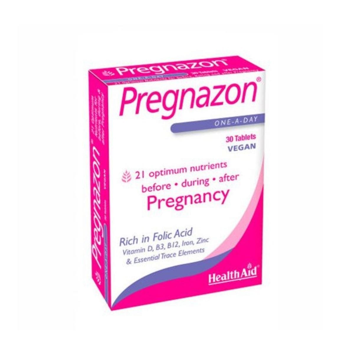 Health Aid Pregnazon, 30 Vegan Tablets