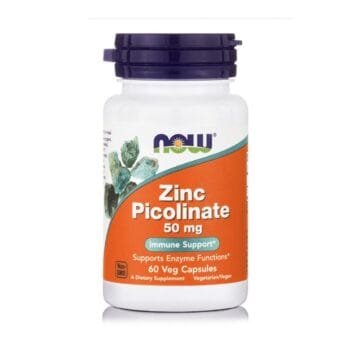 Now Ζinc Picolinate 50mg, 60 Vegetable Capsules