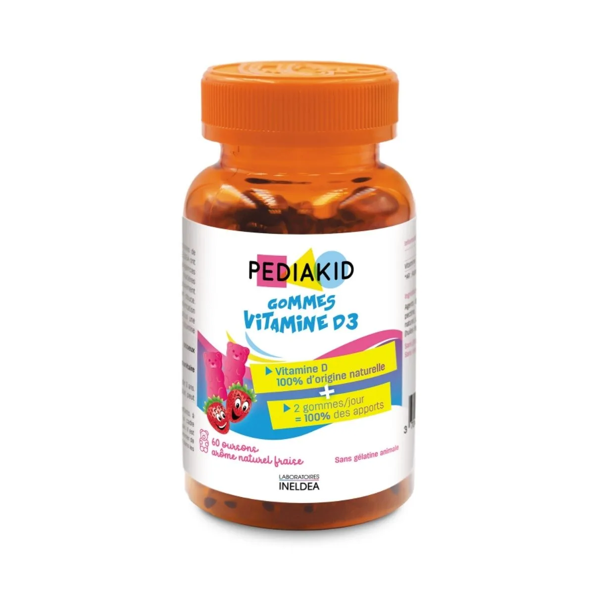 Pediakid Gommes Vitamine D3, 60 Gummies