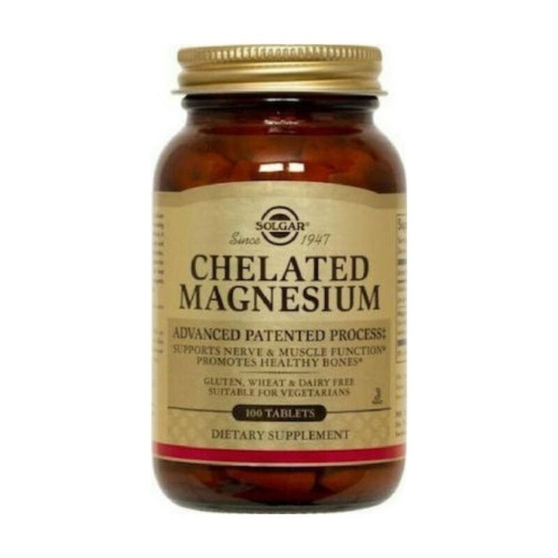 Solgar Chelated Magnesium, 100 Tablets